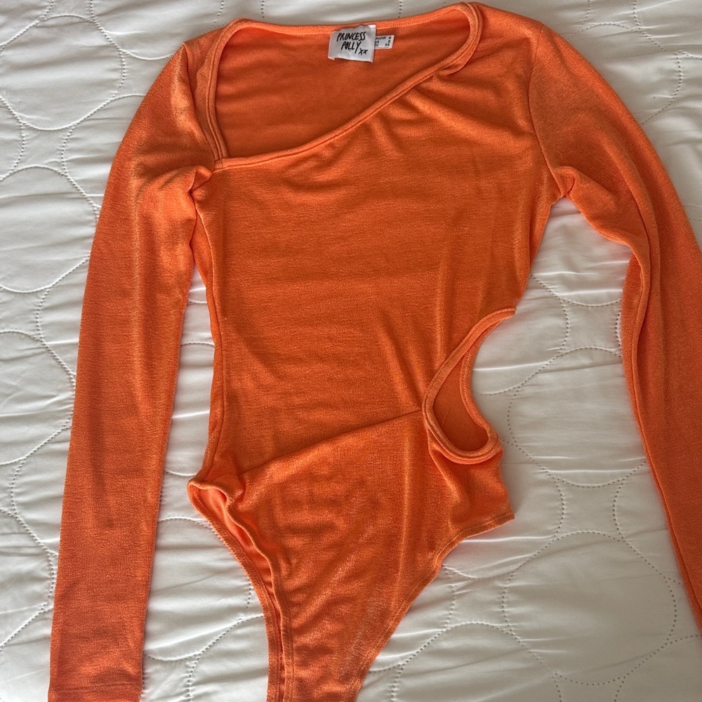 PRINCESS POLLY orange cutout bodysuit!